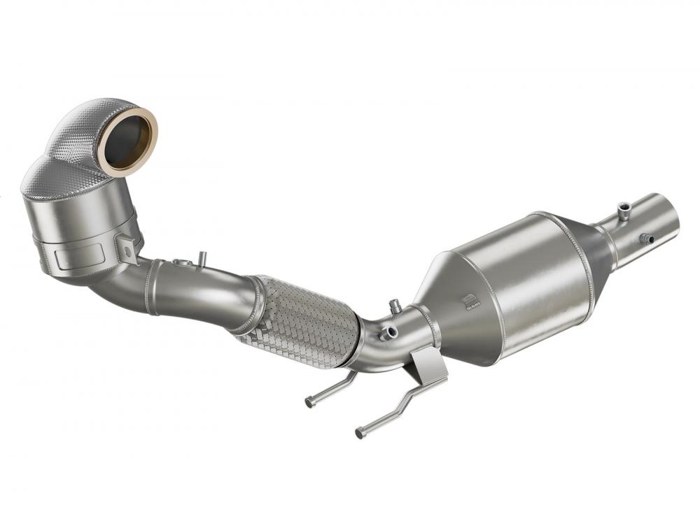 HJS 76mm ECE Downpipe für Audi A1 / Polo AW GTI