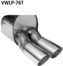 Bastuck Sportauspuff für Seat Arosa Typ 6H/6HS 2x76mm, abgeschrägt