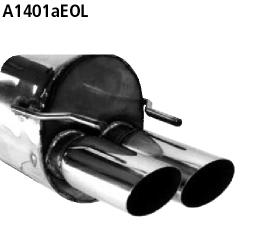 Bastuck Sportauspuff für Opel Omega B Caravan 2x76mm, abgeschrägt