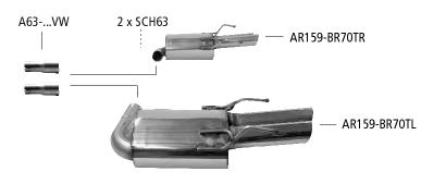 Bastuck Sportauspuff für Alfa Romeo Brera 2x70mm kaufen
