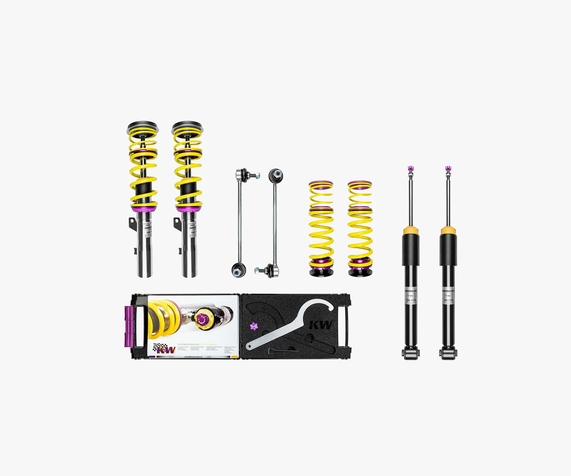gepfeffert Gewindefahrwerk V2 Ø 50mm (tiefe Ausführung ohne Sturzdomlager) VW Golf VII / Audi TT 8S / A3 8V / Skoda Octavia 5E / Seat Leon 5F