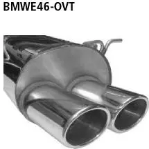 Bastuck Sportauspuff für BMW 316i Typ E46 (Limousine) 2x89x77mm, oval