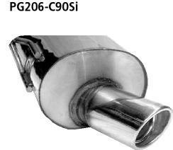 Bastuck Sportauspuff für Peugeot 206 für Fahrzeuge mit länglichem Heckschürzenausschnitt 1x90mm, gerade Bastuck Sportauspuff Peugeot 206+ 1x90mm gerade kaufen