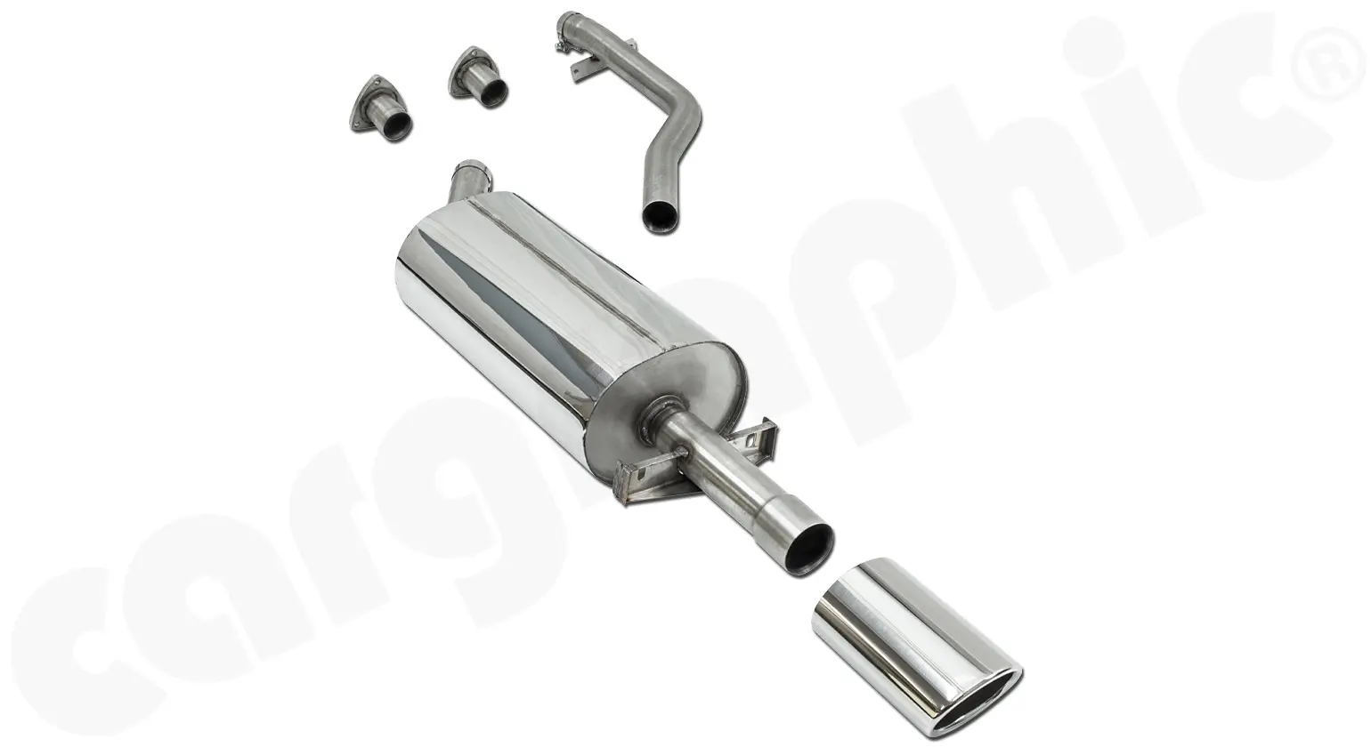 CARGRAPHIC Sport Endschalldämpfer für Porsche 944 Bild