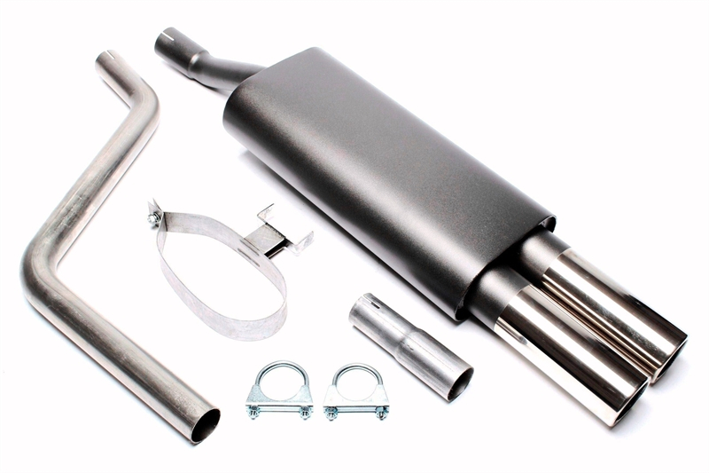  TA Tech­nix Sportend­schall­dämp­fer 2x76mm pas­send für VW Polo, Polo Coupe, Polo Clas­sic 86C