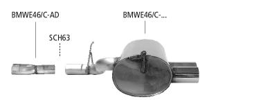 Bastuck Sportauspuff BMW 325ti E46 Compact 