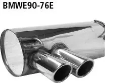 Bastuck Sportauspuff für BMW 325d Typ E90 (Limousine) 2x76mm, eingerollt 20° schräg geschnitten