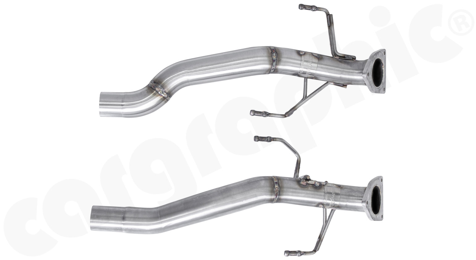 CARGRAPHIC Sport Sekundär Katalysator-Ersatzrohrsatz für Porsche Cayenne 955 4,8L V8 S GTS