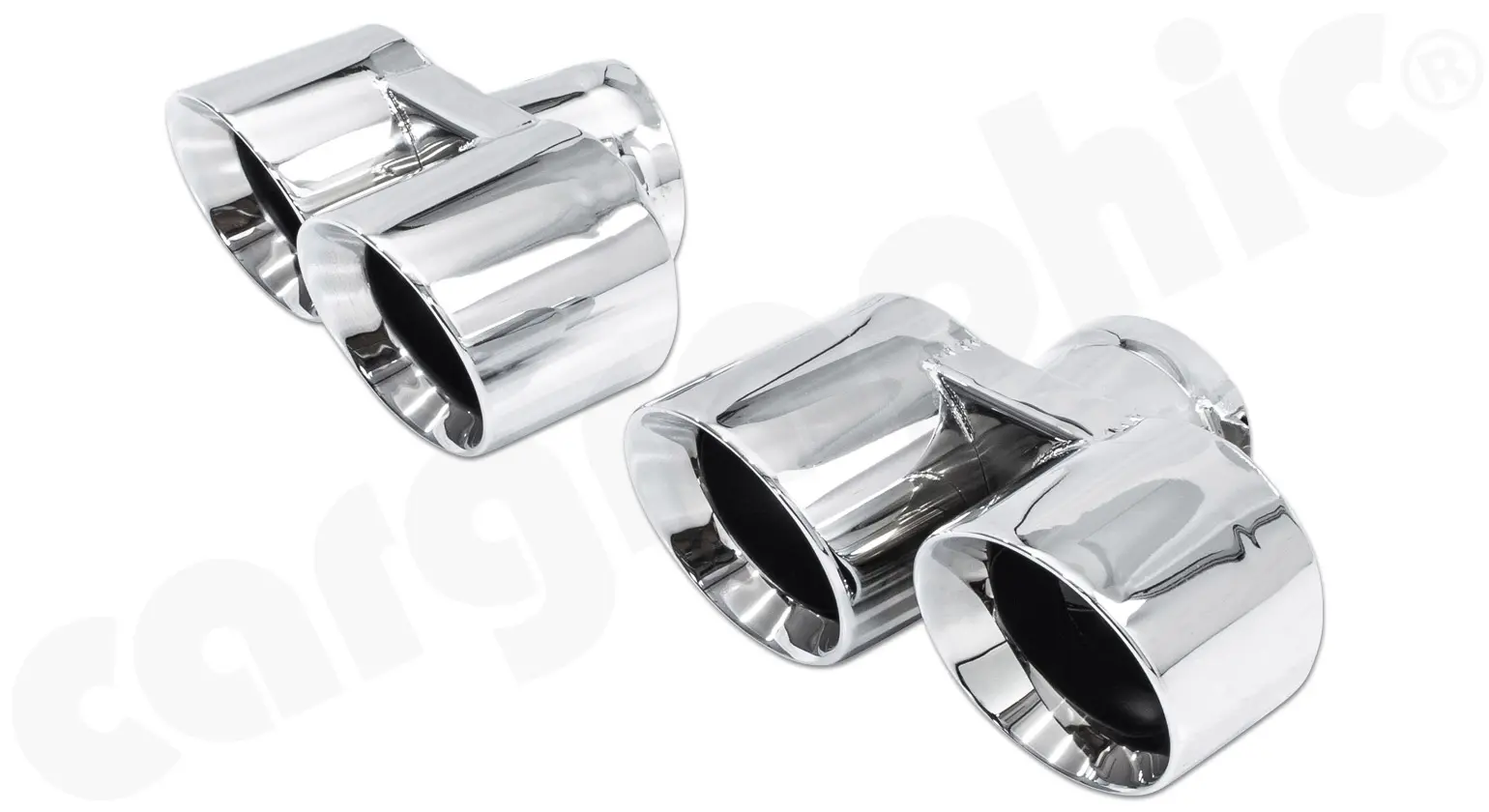 CARGRAPHIC Doppel-Endrohrsatz für Porsche 997 Turbo Foto