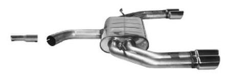 Bastuck Sportauspuff für Audi A3 Typ 8V (Sportback) 2x 2x76mm, 20° schräg geschnitten