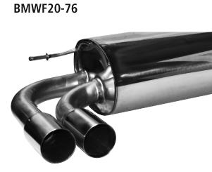 Bastuck Sportauspuff für BMW 114d Typ F21 2x76mm, gerade