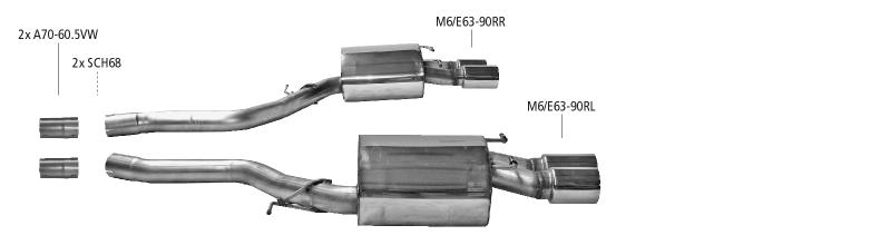Bastuck Sportauspuff BMW M6 E64 Cabrio 2x90mm Race kaufen