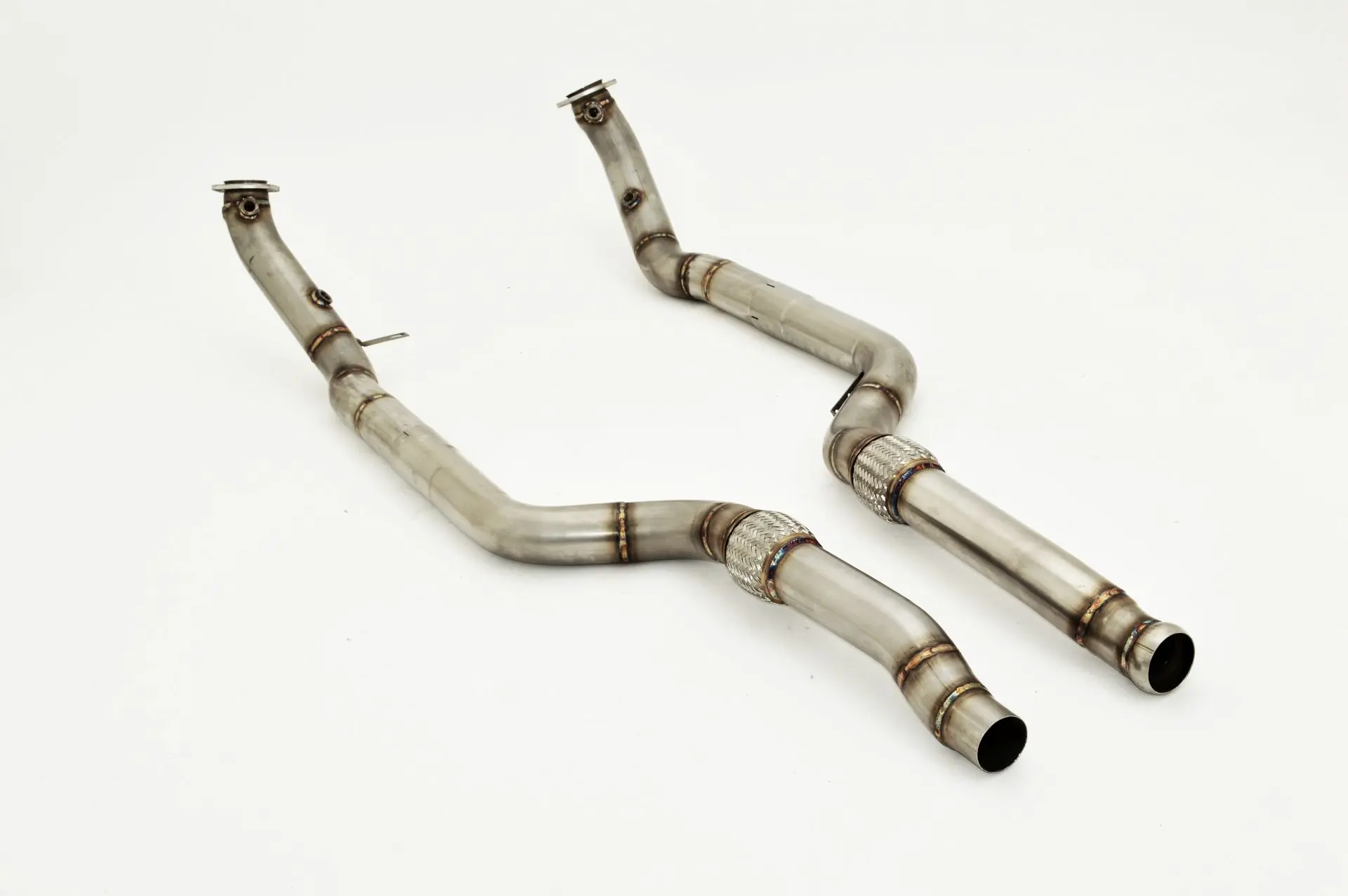 Friedrich Motorsport 2x 76mm Downpipe-Unterteil Edelstahl