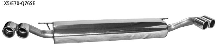 Bastuck Sportauspuff für BMW X5 Typ E70 2x 2x76mm, seitlich schräg geschnitten Bastuck Sportauspuff BMW X5 E70 2x76mm seitlich kaufen