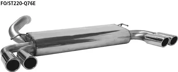 Bastuck Sportauspuff für Ford Focus II Typ DA3 (Schrägheck) 2x 2x76mm, 20° schräg geschnitten