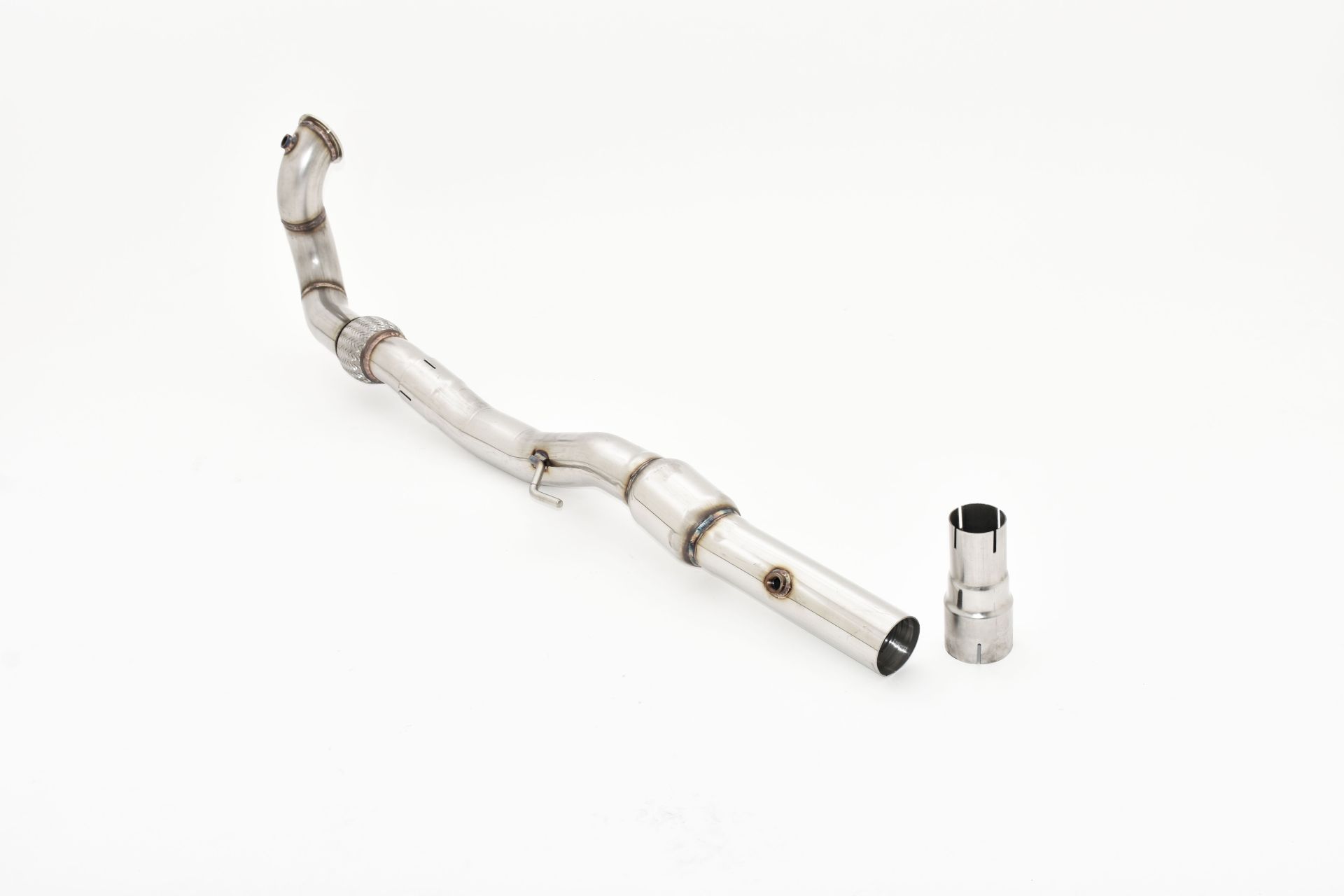 Friedrich Motorsport 76mm Vorderrohr mit Flexrohr mit 200 Zellen Sport-Kat.  Friedrich Motorsport 76mm Downpipe mit Sportkat kaufen