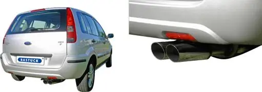 Bastuck Sportauspuff Ford Fusion JU2 2x70mm Foto
