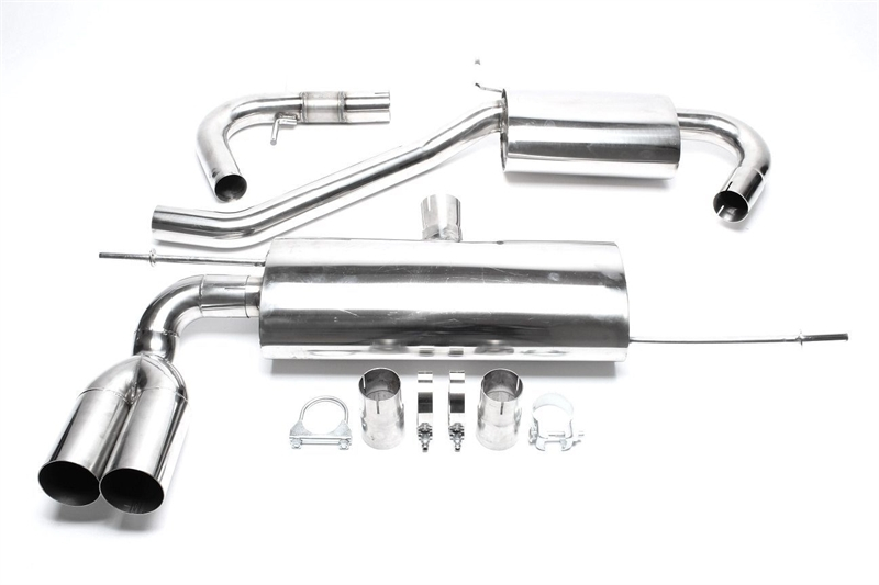TA Technix Edelstahlanlage 2x76mm passend für Audi A3 8P / VW Golf V 1K, Golf Plus 1KP