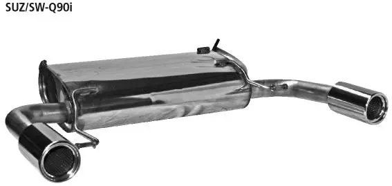 Bastuck Sportauspuff für Suzuki Swift IV Typ MZ 2x 1x90mm, gerade