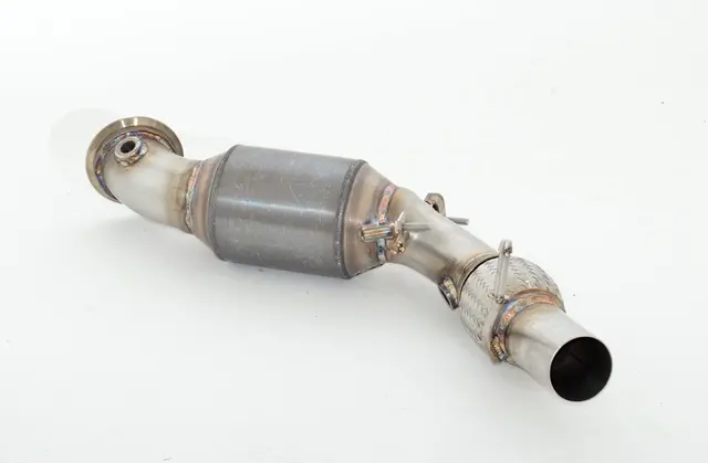 Friedrich Motorsport 76mm Downpipe mit 200 Zellen HJS Sport-Kat. Edelstahl