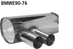 Bastuck Sportauspuff für BMW 325i Typ E90 (Limousine) 2x76mm, gerade Bastuck Sportauspuff BMW 320si E90 2x76mm gerade kaufen