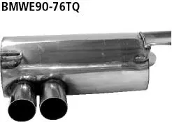 Bastuck Sportauspuff für BMW 325d Typ E90 (Limousine) 2x 2x76mm, 20° schräg geschnitten