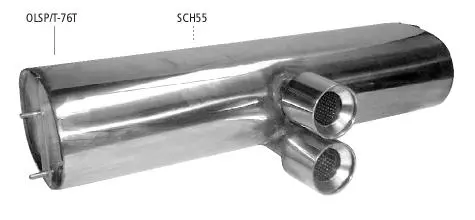 Bastuck Sportauspuff für Opel Speedster 2x76mm, gerade Ausgang mittig