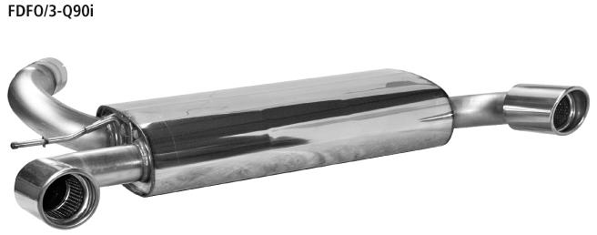 Bastuck Sportauspuff für Ford Focus III Typ DYB Facelift (Schrägheck) 2x 1x90mm, gerade