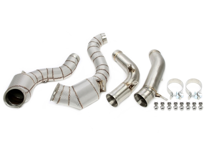 TA Technix Downpipe mit Hitzeschild und Katalysator passend für Mercedes-​Benz E-​Klasse AMG E63, E63S W213 - Motorcode M177