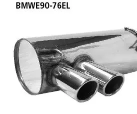 Bastuck Sportauspuff für BMW 320i Typ E92 (Coupé) 2x76mm, eingerollt 20° schräg geschnitten