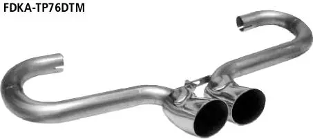 Bastuck Sportauspuff für Mazda 121 (96-03) (JASM/JBSM) mit Querschalldämpfer 2x76mm, DTM-Style Ausgang Mittig