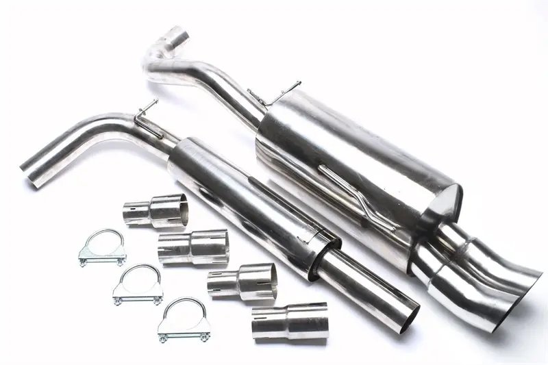 TA Technix Edelstahlanlage 2x76mm DTM passend für Seat Arosa 6H, VW Lupo 6E/6X