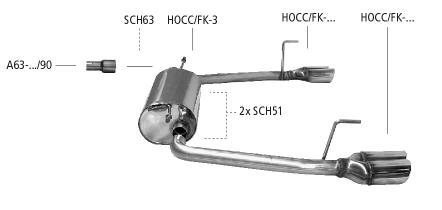 Bastuck Sportauspuff für Honda Civic 8 (06-12) Dreitürer (FN) 2x 2x76mm, mit Lippe 20° schräg geschnitten Bastuck Sportauspuff Honda Civic 8 FN Top Qualität kaufen