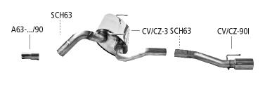 Bastuck Sportauspuff für Chevrolet Cruze 1x90mm Foto