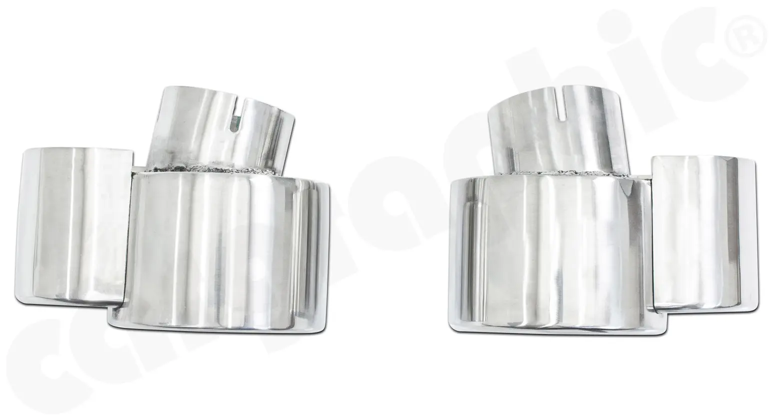 CARGRAPHIC Doppel-Endrohrsatz für Porsche 996 Turbo Bild