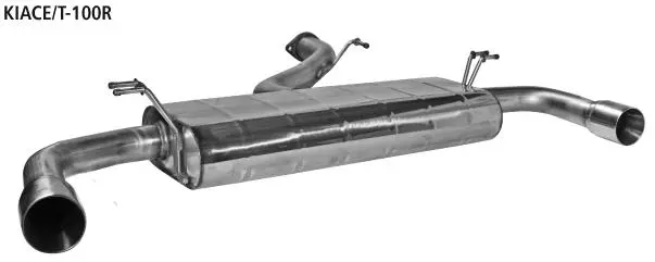 Bastuck Sportauspuff für Kia Cee d Schrägheck Typ JD 2x 1x100mm, gerade Race-Look