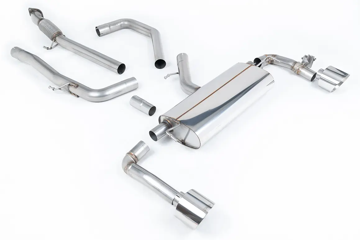 Milltek Komplettanlage (non-resonated) mit OPF-Ersatzrohr 139mm Endrohre für Hyundai i30 N Performance Facelift 280PS