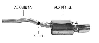 Bastuck Sportauspuff Audi A4 8K2/B8 1x90mm gerade