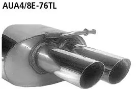 Bastuck Sportauspuff für Audi A4 Typ 8E5/B6 (Avant) 2x76mm, abgeschrägt