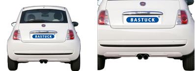 Bastuck Sportauspuff Fiat 500 2x76mm mittig
