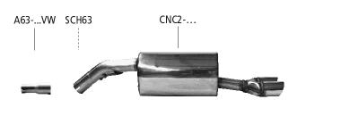 Bastuck Sportauspuff Citroen C2 2x76mm 20° schräg