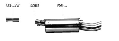 Bastuck Sportauspuff Ford Fiesta IV 1x90mm gerade 