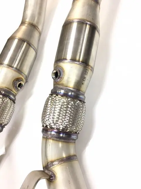 Zinram 76mm Edelstahl Downpipe Audi A6 2,7T / S4 / RS4