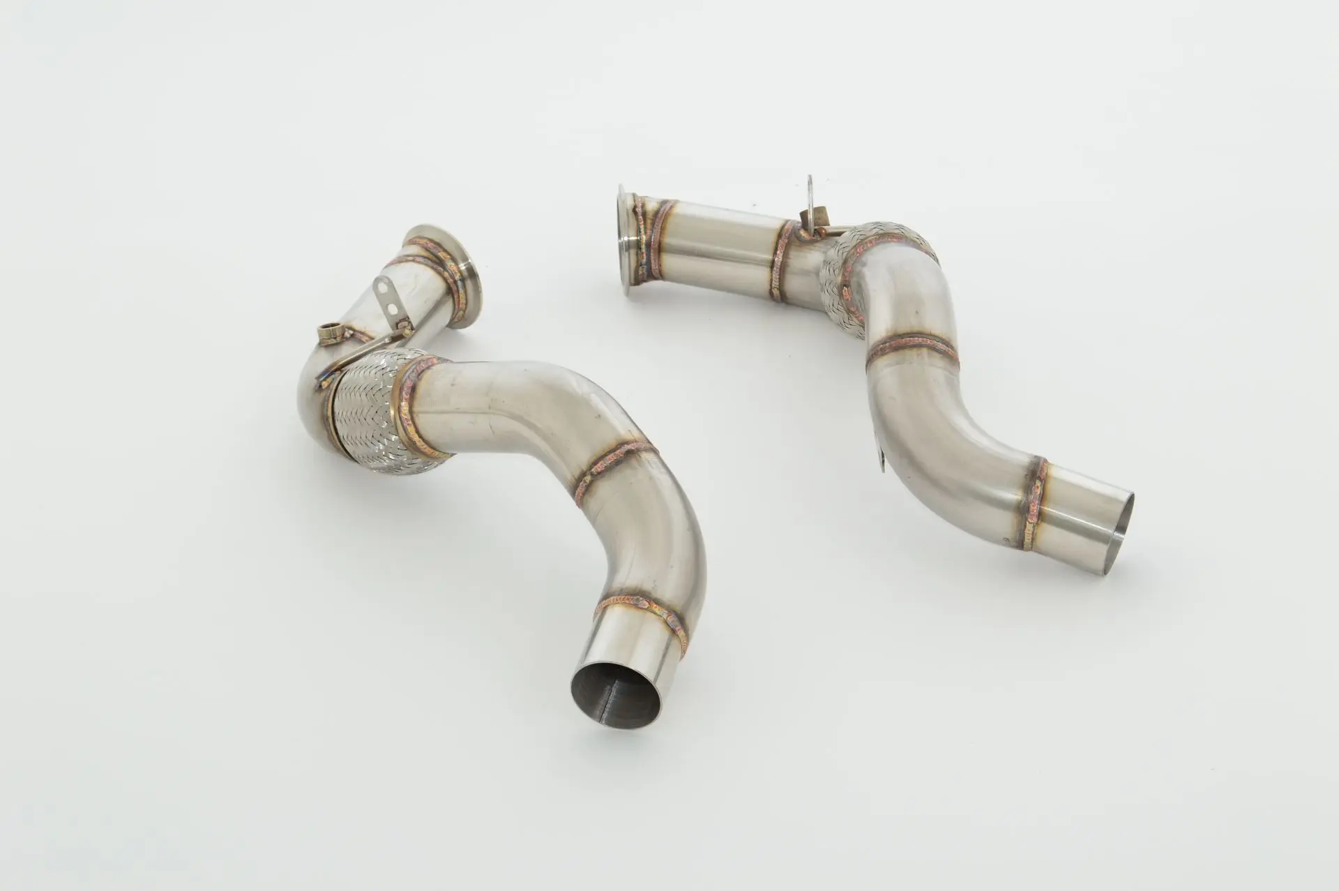 Friedrich Motorsport 2x 76mm Downpipe Edelstahl 