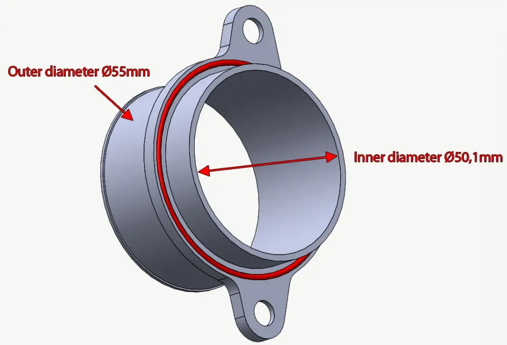 do88 Adapter 50mm für Porsche 997.1 TT/GT2 Foto