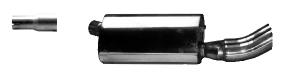 Bastuck Sportauspuff für Opel Corsa A 1x70mm, gerade Bastuck Sportauspuff Opel Corsa A 2x76mm gerade