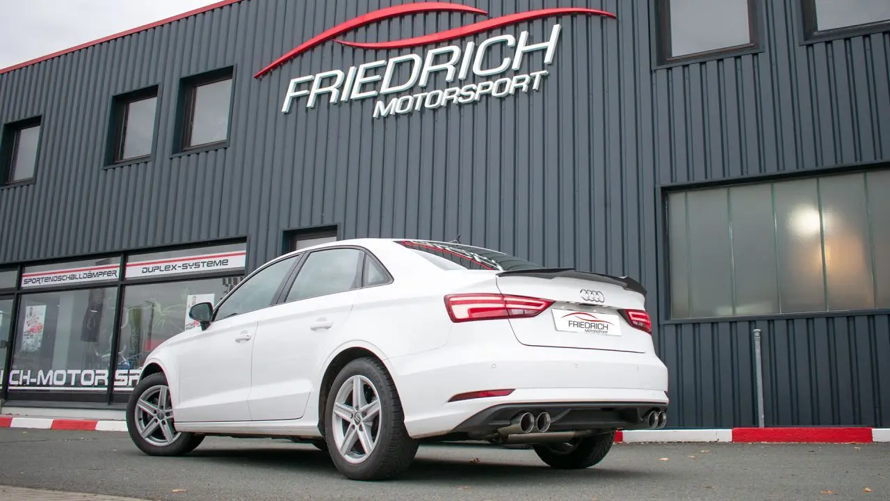 Friedrich Motorsport Duplex Sportendschalldämpfer Audi A3 8V Limousine Frontantrieb