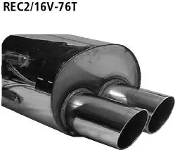 Bastuck Sportauspuff für Renault Clio II Typ B 2x76mm, abgeschrägt