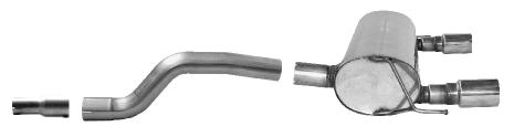 Bastuck Sportauspuff Opel Corsa D OPC 2x 1x90mm