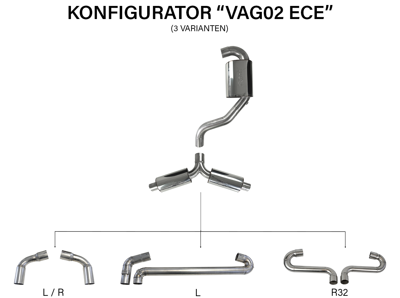 Bull-X ECE Abgasanlage 3 Zoll MQB 1.8-2.0 TSI kaufen